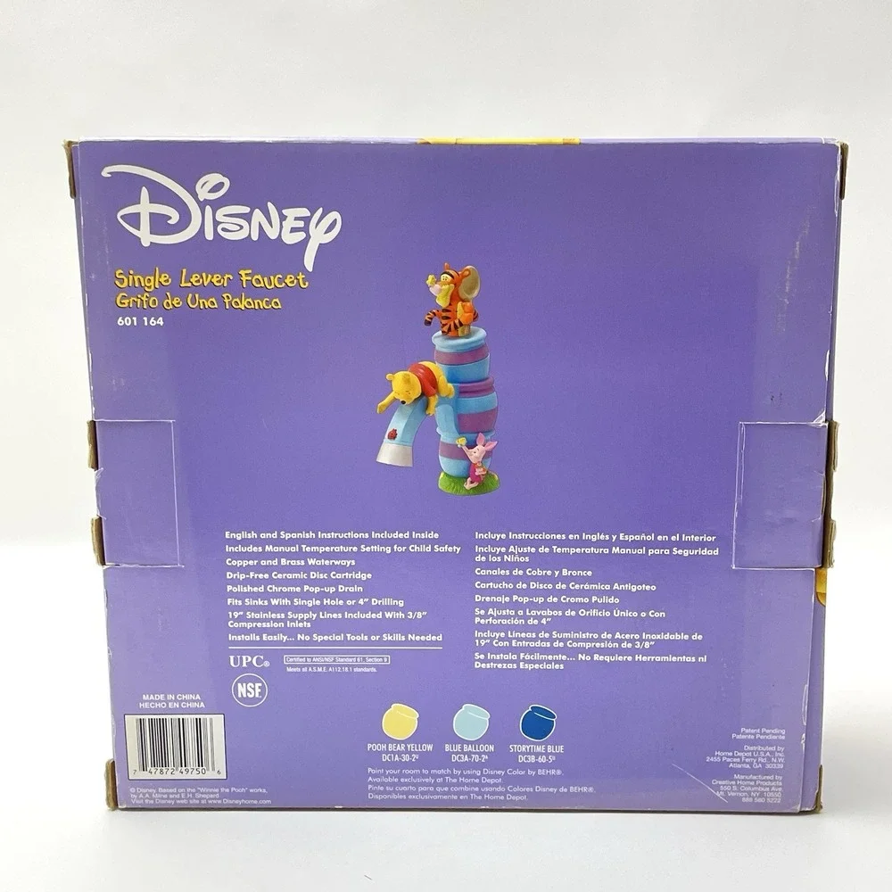 Winnie The Pooh Disney‎ Bathroom Single Lever Faucet New In Box NIB 601-164